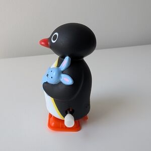 Pingu Wind-Up Toy with Blue Bunny, Penguin